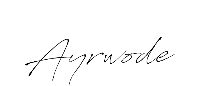 How to make Ayrwode signature? Antro_Vectra is a professional autograph style. Create handwritten signature for Ayrwode name. Ayrwode signature style 6 images and pictures png