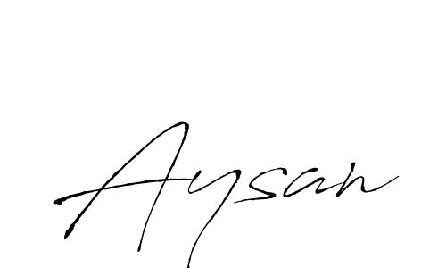 Design your own signature with our free online signature maker. With this signature software, you can create a handwritten (Antro_Vectra) signature for name Aysan. Aysan signature style 6 images and pictures png