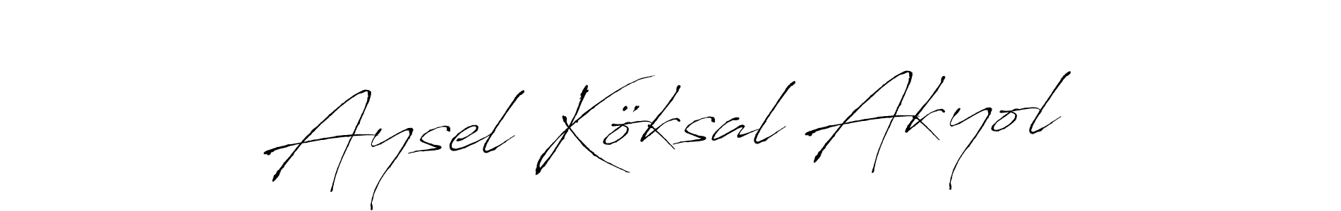 Make a short Aysel Köksal Akyol signature style. Manage your documents anywhere anytime using Antro_Vectra. Create and add eSignatures, submit forms, share and send files easily. Aysel Köksal Akyol signature style 6 images and pictures png