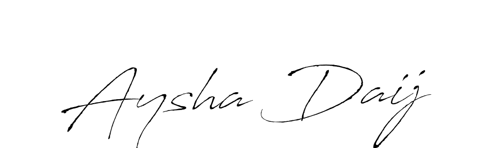 How to make Aysha Daij name signature. Use Antro_Vectra style for creating short signs online. This is the latest handwritten sign. Aysha Daij signature style 6 images and pictures png