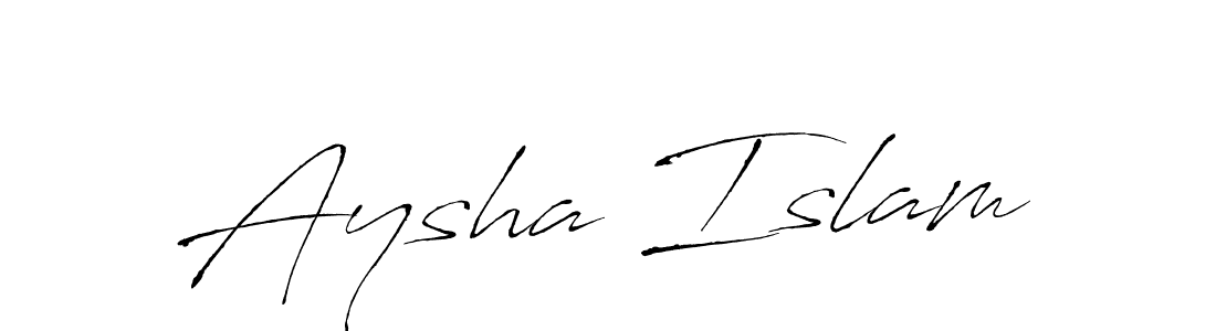 Aysha Islam stylish signature style. Best Handwritten Sign (Antro_Vectra) for my name. Handwritten Signature Collection Ideas for my name Aysha Islam. Aysha Islam signature style 6 images and pictures png