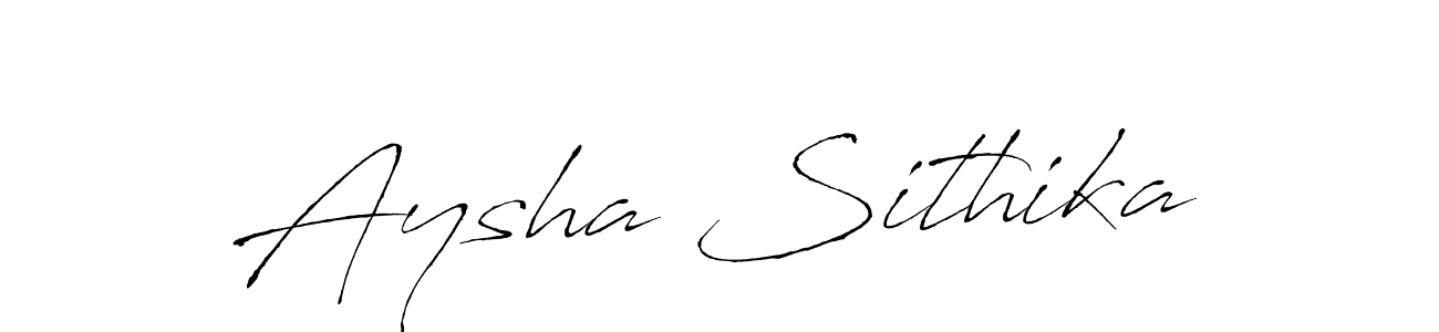 How to make Aysha Sithika name signature. Use Antro_Vectra style for creating short signs online. This is the latest handwritten sign. Aysha Sithika signature style 6 images and pictures png