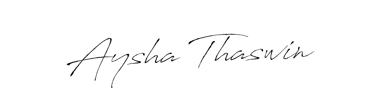 How to make Aysha Thaswin name signature. Use Antro_Vectra style for creating short signs online. This is the latest handwritten sign. Aysha Thaswin signature style 6 images and pictures png