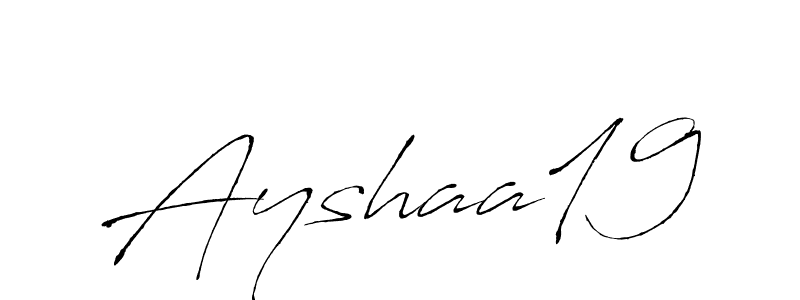 Use a signature maker to create a handwritten signature online. With this signature software, you can design (Antro_Vectra) your own signature for name Ayshaa19. Ayshaa19 signature style 6 images and pictures png