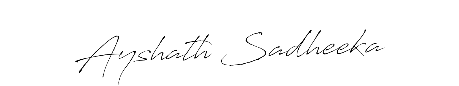 Make a beautiful signature design for name Ayshath Sadheeka. Use this online signature maker to create a handwritten signature for free. Ayshath Sadheeka signature style 6 images and pictures png