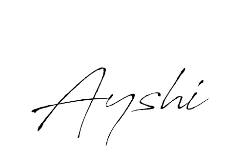 Design your own signature with our free online signature maker. With this signature software, you can create a handwritten (Antro_Vectra) signature for name Ayshi. Ayshi signature style 6 images and pictures png