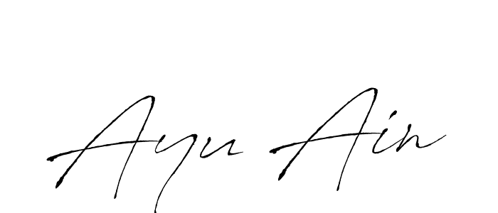 How to make Ayu Ain signature? Antro_Vectra is a professional autograph style. Create handwritten signature for Ayu Ain name. Ayu Ain signature style 6 images and pictures png