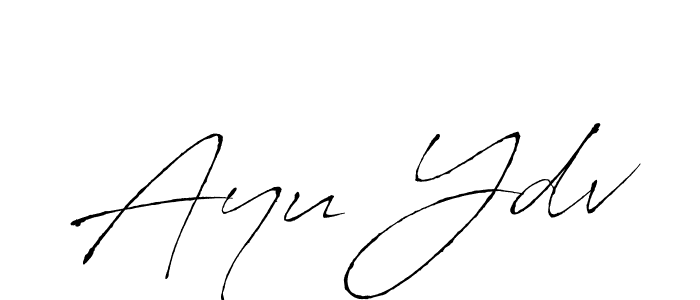 Make a beautiful signature design for name Ayu Ydv. With this signature (Antro_Vectra) style, you can create a handwritten signature for free. Ayu Ydv signature style 6 images and pictures png