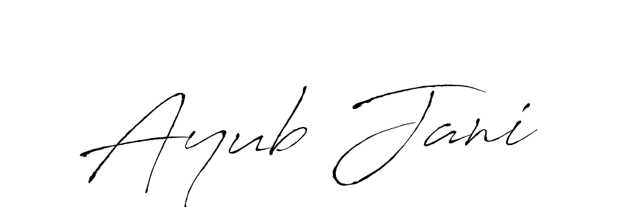 Make a beautiful signature design for name Ayub Jani. With this signature (Antro_Vectra) style, you can create a handwritten signature for free. Ayub Jani signature style 6 images and pictures png