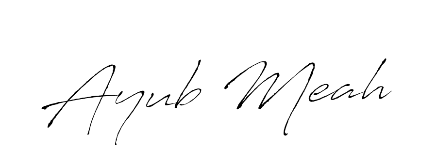 Create a beautiful signature design for name Ayub Meah. With this signature (Antro_Vectra) fonts, you can make a handwritten signature for free. Ayub Meah signature style 6 images and pictures png
