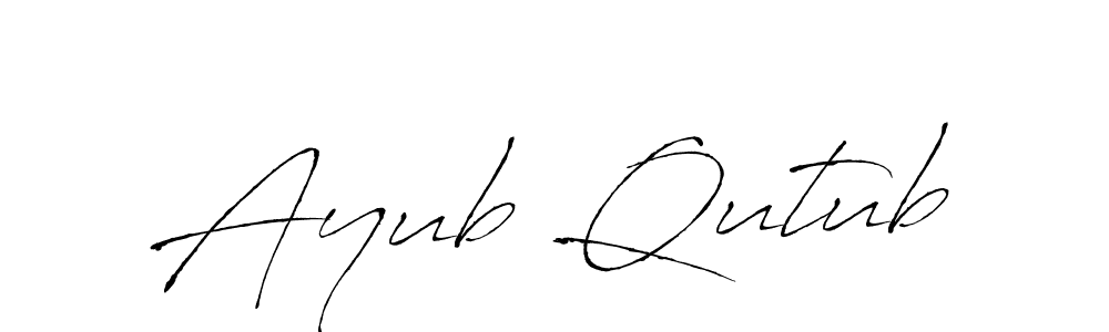 Design your own signature with our free online signature maker. With this signature software, you can create a handwritten (Antro_Vectra) signature for name Ayub Qutub. Ayub Qutub signature style 6 images and pictures png