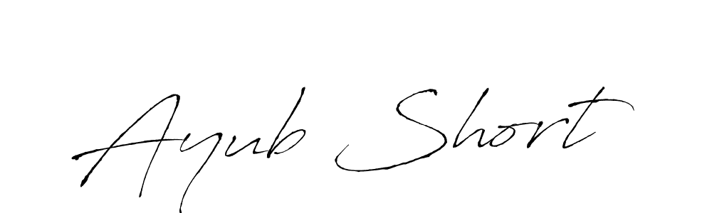 Create a beautiful signature design for name Ayub Short. With this signature (Antro_Vectra) fonts, you can make a handwritten signature for free. Ayub Short signature style 6 images and pictures png