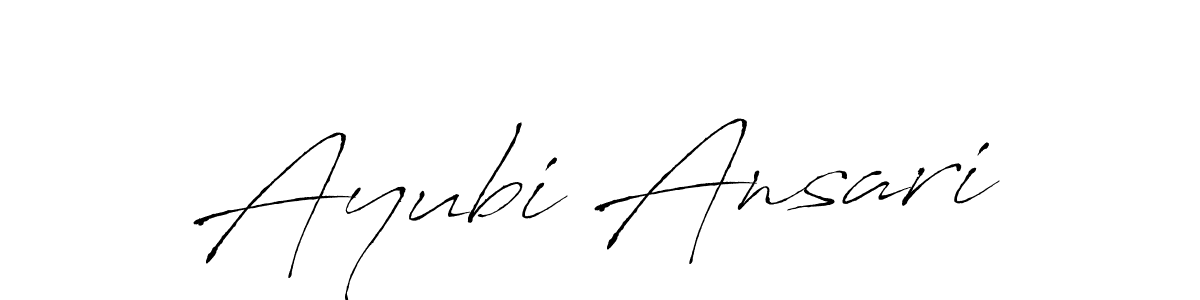 Make a beautiful signature design for name Ayubi Ansari. With this signature (Antro_Vectra) style, you can create a handwritten signature for free. Ayubi Ansari signature style 6 images and pictures png