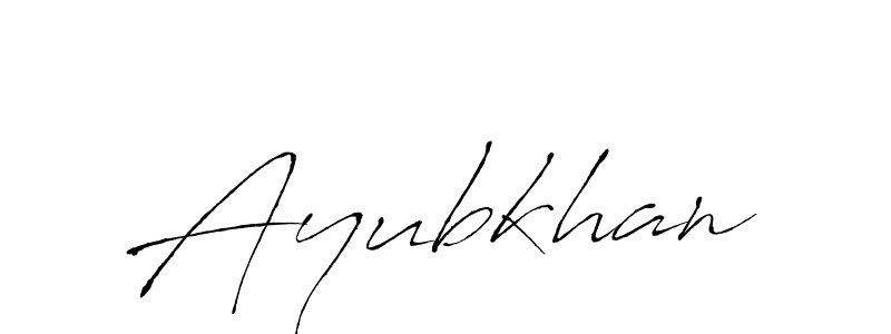 Design your own signature with our free online signature maker. With this signature software, you can create a handwritten (Antro_Vectra) signature for name Ayubkhan. Ayubkhan signature style 6 images and pictures png