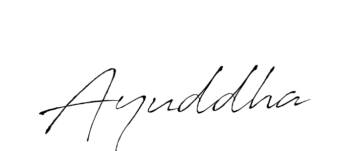 Make a beautiful signature design for name Ayuddha. With this signature (Antro_Vectra) style, you can create a handwritten signature for free. Ayuddha signature style 6 images and pictures png