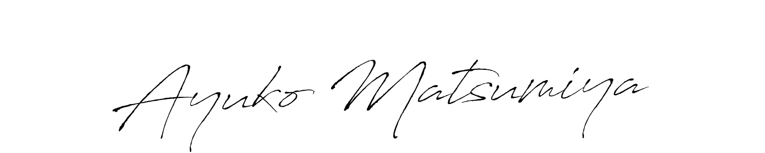 You should practise on your own different ways (Antro_Vectra) to write your name (Ayuko Matsumiya) in signature. don't let someone else do it for you. Ayuko Matsumiya signature style 6 images and pictures png