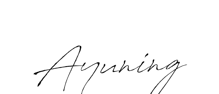 How to make Ayuning name signature. Use Antro_Vectra style for creating short signs online. This is the latest handwritten sign. Ayuning signature style 6 images and pictures png