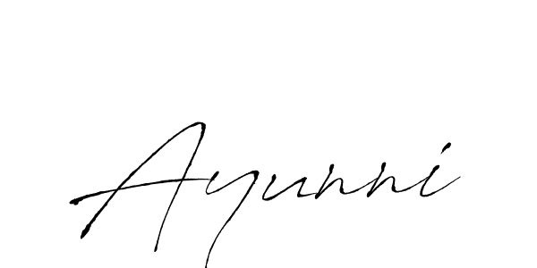 You can use this online signature creator to create a handwritten signature for the name Ayunni. This is the best online autograph maker. Ayunni signature style 6 images and pictures png