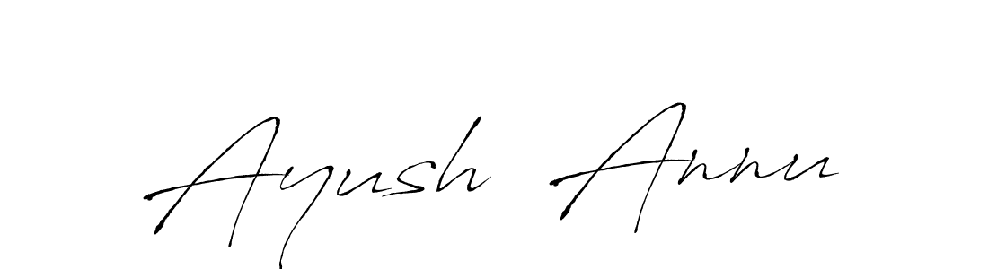 Similarly Antro_Vectra is the best handwritten signature design. Signature creator online .You can use it as an online autograph creator for name Ayush  Annu. Ayush  Annu signature style 6 images and pictures png