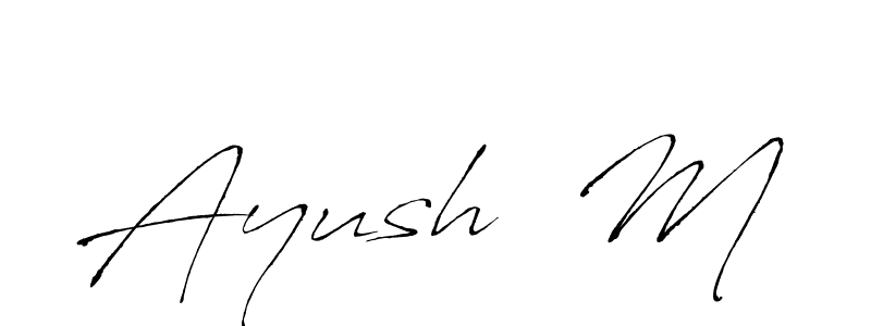 How to Draw Ayush  M signature style? Antro_Vectra is a latest design signature styles for name Ayush  M. Ayush  M signature style 6 images and pictures png