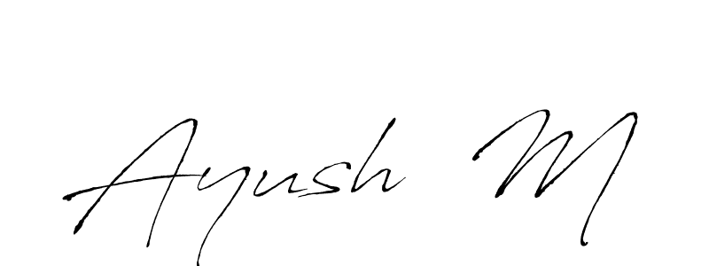 if you are searching for the best signature style for your name Ayush  M. so please give up your signature search. here we have designed multiple signature styles  using Antro_Vectra. Ayush  M signature style 6 images and pictures png