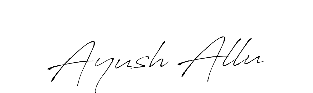 This is the best signature style for the Ayush Allu name. Also you like these signature font (Antro_Vectra). Mix name signature. Ayush Allu signature style 6 images and pictures png