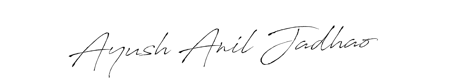 Create a beautiful signature design for name Ayush Anil Jadhao. With this signature (Antro_Vectra) fonts, you can make a handwritten signature for free. Ayush Anil Jadhao signature style 6 images and pictures png