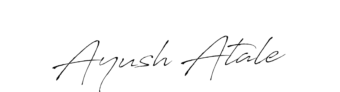 Design your own signature with our free online signature maker. With this signature software, you can create a handwritten (Antro_Vectra) signature for name Ayush Atale. Ayush Atale signature style 6 images and pictures png