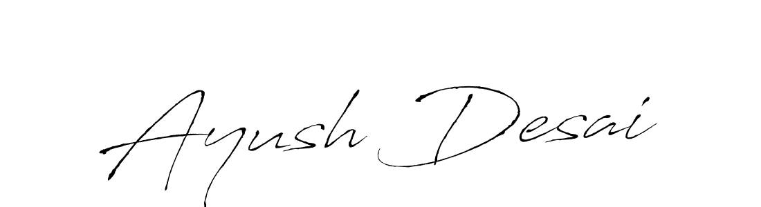 Ayush Desai stylish signature style. Best Handwritten Sign (Antro_Vectra) for my name. Handwritten Signature Collection Ideas for my name Ayush Desai. Ayush Desai signature style 6 images and pictures png