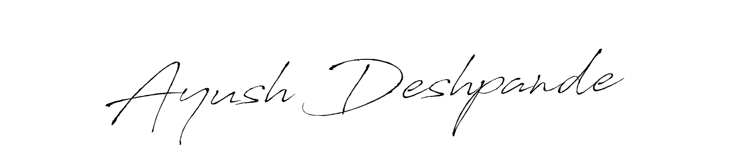 if you are searching for the best signature style for your name Ayush Deshpande. so please give up your signature search. here we have designed multiple signature styles  using Antro_Vectra. Ayush Deshpande signature style 6 images and pictures png