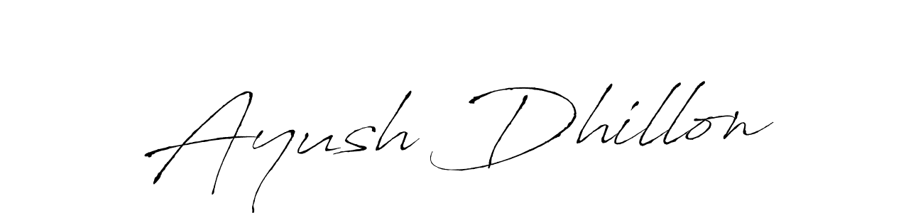 Ayush Dhillon stylish signature style. Best Handwritten Sign (Antro_Vectra) for my name. Handwritten Signature Collection Ideas for my name Ayush Dhillon. Ayush Dhillon signature style 6 images and pictures png