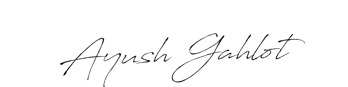 Design your own signature with our free online signature maker. With this signature software, you can create a handwritten (Antro_Vectra) signature for name Ayush Gahlot. Ayush Gahlot signature style 6 images and pictures png