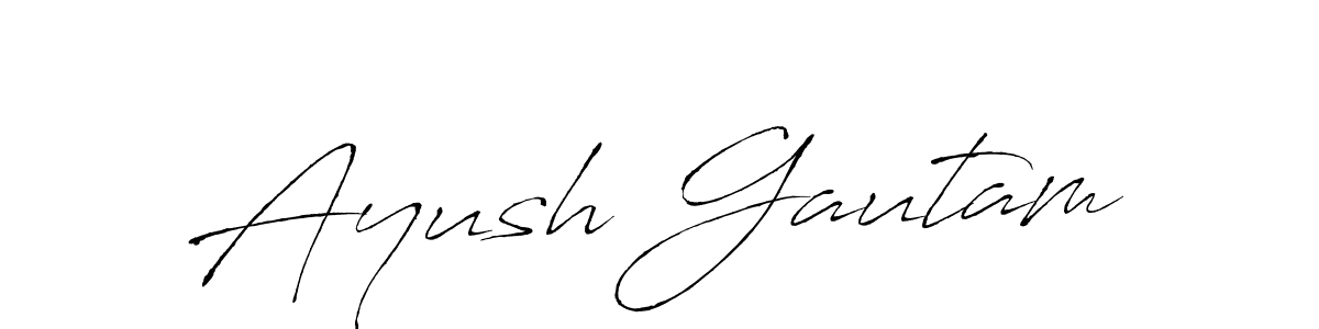 Create a beautiful signature design for name Ayush Gautam. With this signature (Antro_Vectra) fonts, you can make a handwritten signature for free. Ayush Gautam signature style 6 images and pictures png