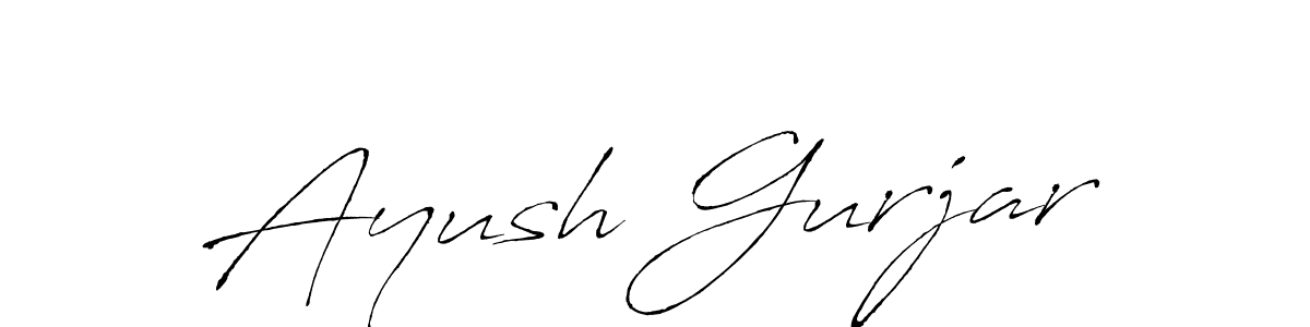 Make a beautiful signature design for name Ayush Gurjar. With this signature (Antro_Vectra) style, you can create a handwritten signature for free. Ayush Gurjar signature style 6 images and pictures png