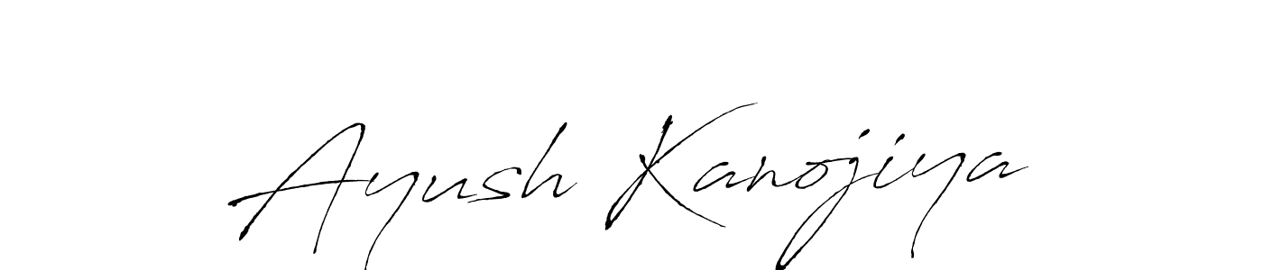 Antro_Vectra is a professional signature style that is perfect for those who want to add a touch of class to their signature. It is also a great choice for those who want to make their signature more unique. Get Ayush Kanojiya name to fancy signature for free. Ayush Kanojiya signature style 6 images and pictures png