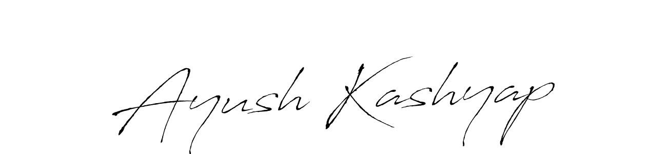 How to make Ayush Kashyap name signature. Use Antro_Vectra style for creating short signs online. This is the latest handwritten sign. Ayush Kashyap signature style 6 images and pictures png