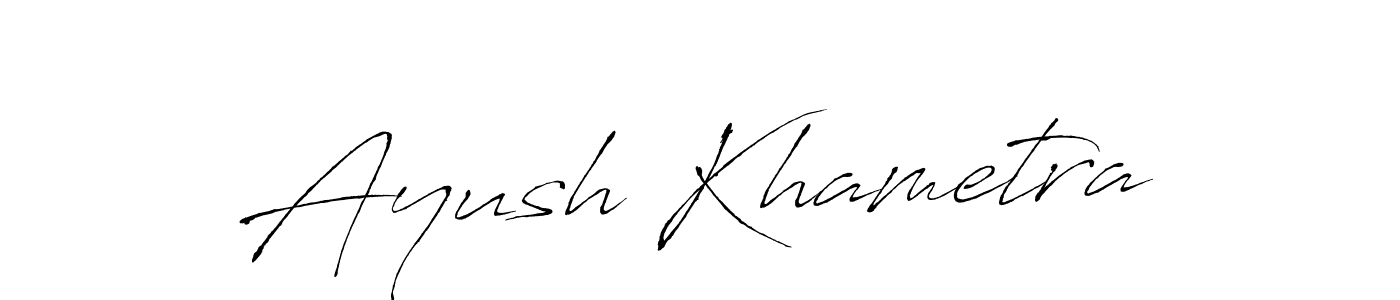 How to make Ayush Khametra signature? Antro_Vectra is a professional autograph style. Create handwritten signature for Ayush Khametra name. Ayush Khametra signature style 6 images and pictures png