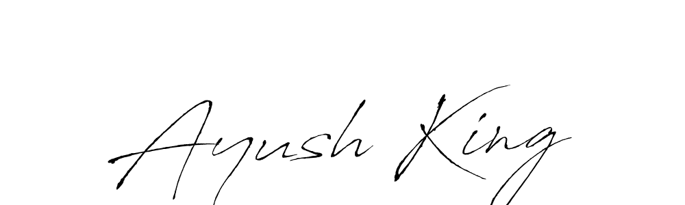 How to make Ayush King name signature. Use Antro_Vectra style for creating short signs online. This is the latest handwritten sign. Ayush King signature style 6 images and pictures png