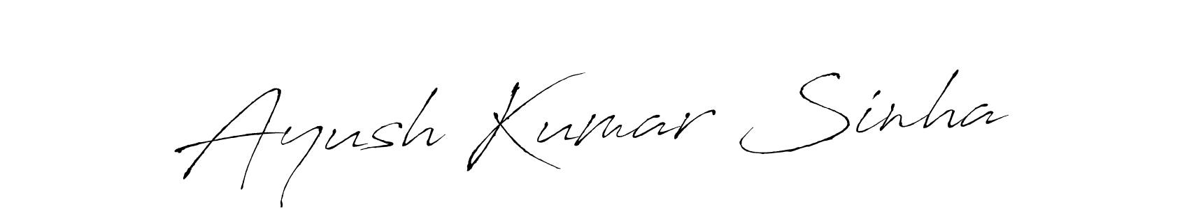 Ayush Kumar Sinha stylish signature style. Best Handwritten Sign (Antro_Vectra) for my name. Handwritten Signature Collection Ideas for my name Ayush Kumar Sinha. Ayush Kumar Sinha signature style 6 images and pictures png