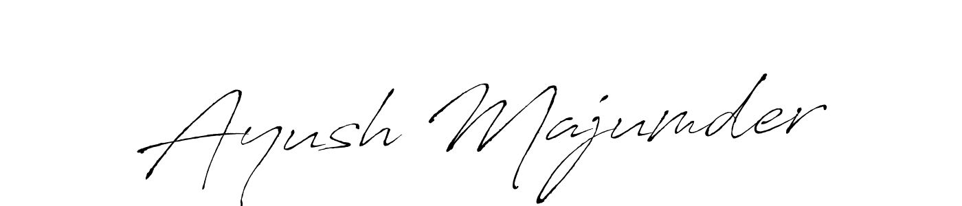 Create a beautiful signature design for name Ayush Majumder. With this signature (Antro_Vectra) fonts, you can make a handwritten signature for free. Ayush Majumder signature style 6 images and pictures png
