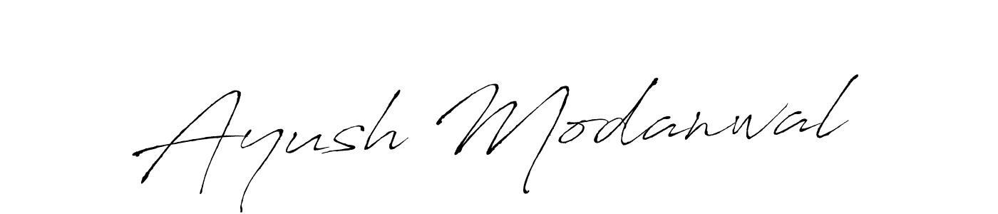 The best way (Antro_Vectra) to make a short signature is to pick only two or three words in your name. The name Ayush Modanwal include a total of six letters. For converting this name. Ayush Modanwal signature style 6 images and pictures png