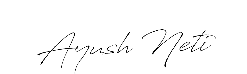 You can use this online signature creator to create a handwritten signature for the name Ayush Neti. This is the best online autograph maker. Ayush Neti signature style 6 images and pictures png