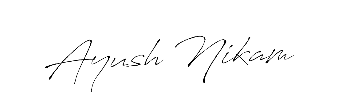Antro_Vectra is a professional signature style that is perfect for those who want to add a touch of class to their signature. It is also a great choice for those who want to make their signature more unique. Get Ayush Nikam name to fancy signature for free. Ayush Nikam signature style 6 images and pictures png