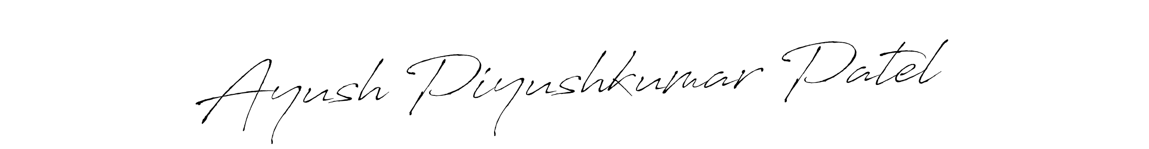 This is the best signature style for the Ayush Piyushkumar Patel name. Also you like these signature font (Antro_Vectra). Mix name signature. Ayush Piyushkumar Patel signature style 6 images and pictures png