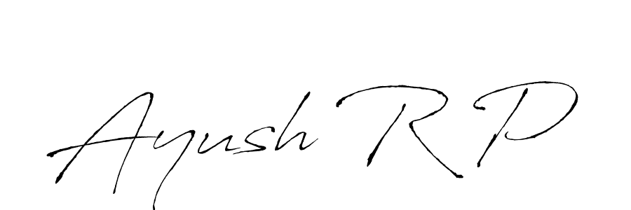 The best way (Antro_Vectra) to make a short signature is to pick only two or three words in your name. The name Ayush R P include a total of six letters. For converting this name. Ayush R P signature style 6 images and pictures png