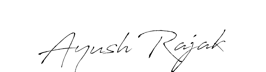 How to make Ayush Rajak name signature. Use Antro_Vectra style for creating short signs online. This is the latest handwritten sign. Ayush Rajak signature style 6 images and pictures png