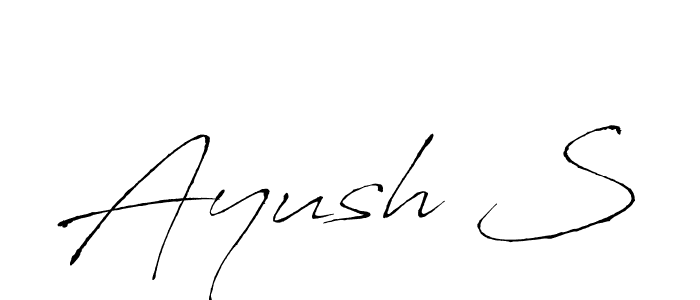 It looks lik you need a new signature style for name Ayush S. Design unique handwritten (Antro_Vectra) signature with our free signature maker in just a few clicks. Ayush S signature style 6 images and pictures png
