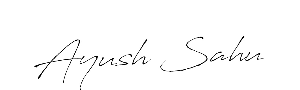 Ayush Sahu stylish signature style. Best Handwritten Sign (Antro_Vectra) for my name. Handwritten Signature Collection Ideas for my name Ayush Sahu. Ayush Sahu signature style 6 images and pictures png