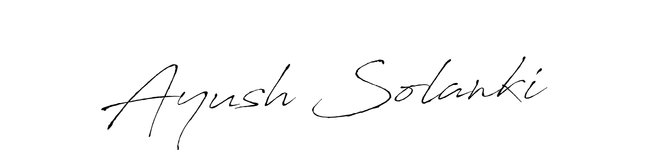 Also we have Ayush Solanki name is the best signature style. Create professional handwritten signature collection using Antro_Vectra autograph style. Ayush Solanki signature style 6 images and pictures png