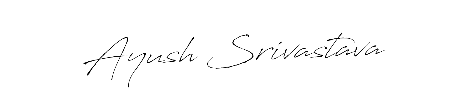 Make a beautiful signature design for name Ayush Srivastava. With this signature (Antro_Vectra) style, you can create a handwritten signature for free. Ayush Srivastava signature style 6 images and pictures png